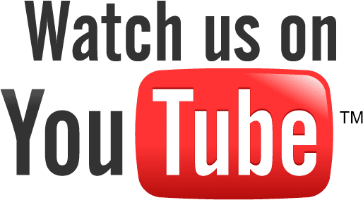youtube Logo welches zeigt: Watch us on Youtube